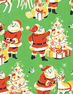 Images Dated 15th January 2015: Santa Claus Pattern
