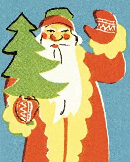 Santa Claus with tree