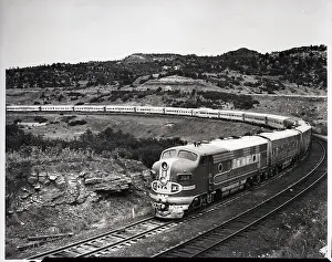 Turning Prints: Santa Fe Diesel Train