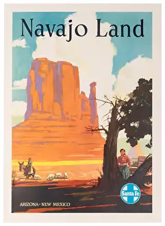 Santa Fe Navajo Land Poster