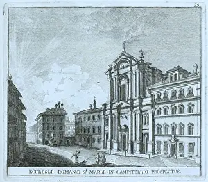 Santa Maria in Campitelli, Santa Maria in Portico in Campitelli, also Santa Maria in Portico, is a church in Rome, historic Rome, Italy, digital reproduction of an original 17th century painting, original date unknown