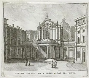 Abbeys Prints: Santa Maria della Pace is a church in Rome