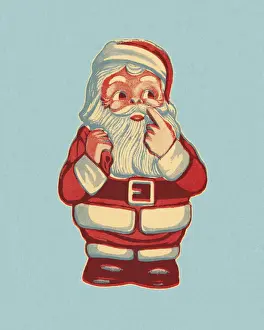 Facial E Prints: Santa Pointing Up