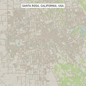 Santa Rosa California US City Street Map