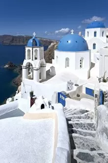 Images Dated 23rd June 2015: Santorini town stairs