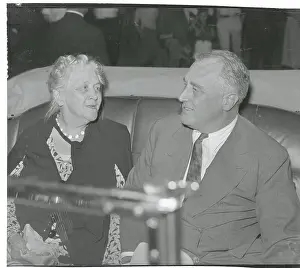 Sara Delano Roosevelt Conversing with Son Franklin
