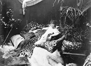 Sarah Bernhardt Relaxing in Salon