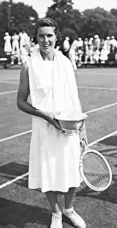 Ball Court Prints: Sarah Palfrey Receives Tennis Trophy
