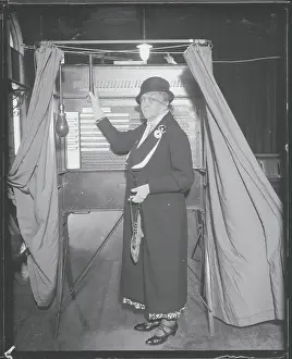 Sarah Roosevelt Casting Vote at Polls