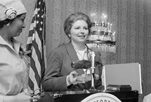 Hartford Prints: Sarah Weddington Holding Gift