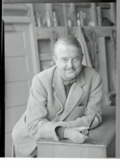 Sargeant Winthrop Holding a Pipe
