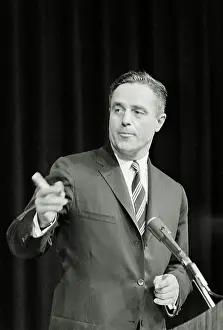 Sargent Shriver Speaking at Press Conference