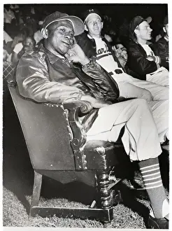 Sideline Prints: Satchel Paige Relaxing at Baseball Game