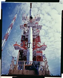 Satellite Rocket Preparing for Launch