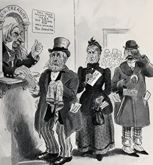 Satire, Uncle Sam Collects Income Tax