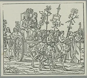 Ancient Greek Prints: Satyrs Pulling Chariot