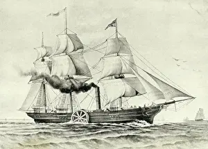 Savannah Prints: Savannah Steamship at Sea