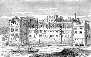 Images Dated 3rd August 2014: The Savoy, London, 1650, from a drawing by Hollar (Illustration)