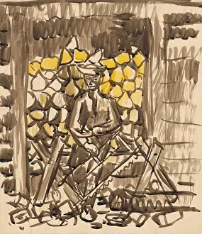 Art Gallery Prints: Sawing Wood