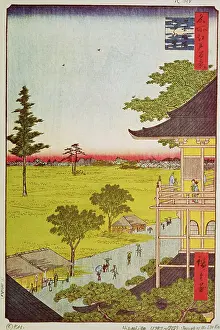 Balcony Prints: Sazai Hall, Five Hundred Rakan by Utagawa Hiroshige