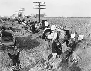 Cotton Prints: Scattered Belongings at Protest Encampment