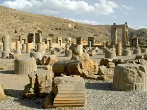 Images Dated 16th February 2007: Scattered ruins of ancient Persepolis palace - Iran