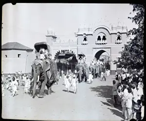 Class Prints: Scene Of Elephant Prosession In India