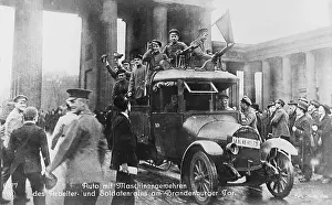 Scene of Soldiers Being Transported During Citizen Unrest