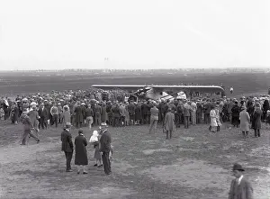 Scene of Takeoff by Charles Lindbergh at Roosevelt Field on Long Island