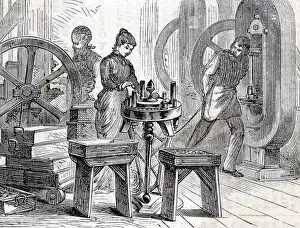 Economics Prints: Scene In The U.S. Mint At Philadelphia