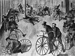 Ride Prints: Scene In A Velocipede Riding School