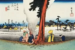 Images Dated 4th January 2007: Scenery of Hamamatsu in Edo Period, Painting, Woodcut, Japanese Wood Block Print
