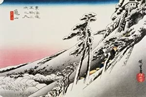 Images Dated 4th January 2007: Scenery Kameyama of in Edo Period, Painting, Woodcut, Japanese Wood Block Print
