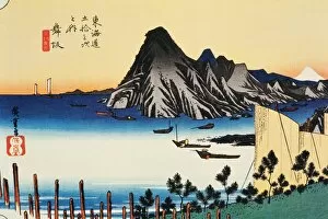 Traditional Japanese Woodblocks Gallery: Scenery of Maisaka in Edo Period, Painting, Woodcut, Japanese Wood Block Print