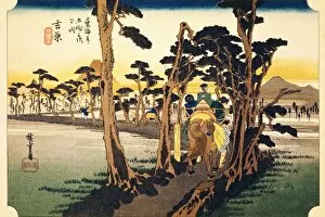 Scenery of Yoshiwara in Edo Period, Painting, Woodcut, Japanese Wood Block Print