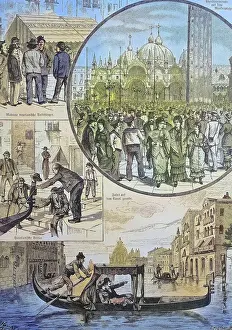 3 People Prints: Scenes from 19th century Venice