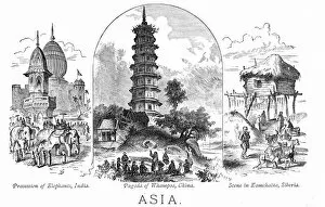 Images Dated 24th February 2017: Scenes of Asia engraving 1881