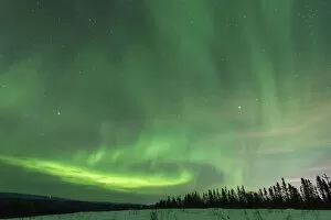 Images Dated 8th March 2016: Scenic landscape with Aurora Borealis, Fairbanks, Alaska, USA