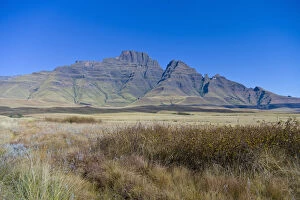 Scenic landscape of The Sterkhorn, previously Mount Memory, a challenging Drakensberg day hike