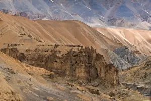 Mount Prints: Scenic view of arid climate Sand stone mountain on the way to leh city