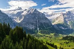 Images Dated 28th June 2014: Scenic view of Grindelwald-First, Switzerland