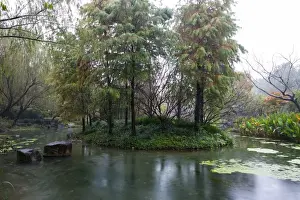 West Lake Prints: Scenic view of kuo shi ban village(means Widen Slate Village) by the West Lake, Hangzhou