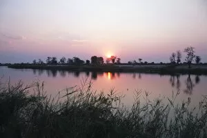 Namibia Collection: Scenic View of a Sunset Over a River