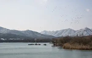 West Lake Prints: Scenic View Of the West Lake surrounded by snow-covered hills, Hangzhou, China