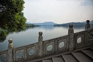 Images Dated 17th September 2015: Scenic View Of West Lake from Yudai Bridge