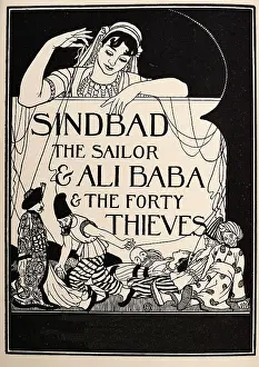 Scheherazade with puppets of Sinbad the Sailor and Ali Baba, One Thousand and One Nights