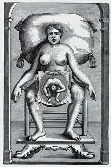 Pregnancy Prints: Schematic Drawing Of Pregnant Woman/Chil
