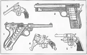 Scheme Prints: Schematic Drawings Of Pistols
