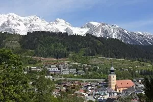 Schladming with the Dachstein massif, Ennstal valley, Upper Styria, Stryria, Austria, Europe