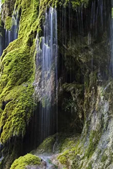 Schleierfaelle waterfalls, Ammerschlucht gorge, near Saulgrub, Upper Bavaria, Bavaria, Germany, Europe